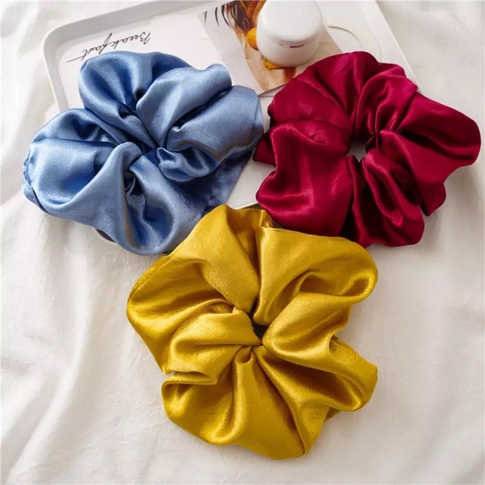 Oversized Raw Silk Scrunchie Hair Accessories HAEL XIII