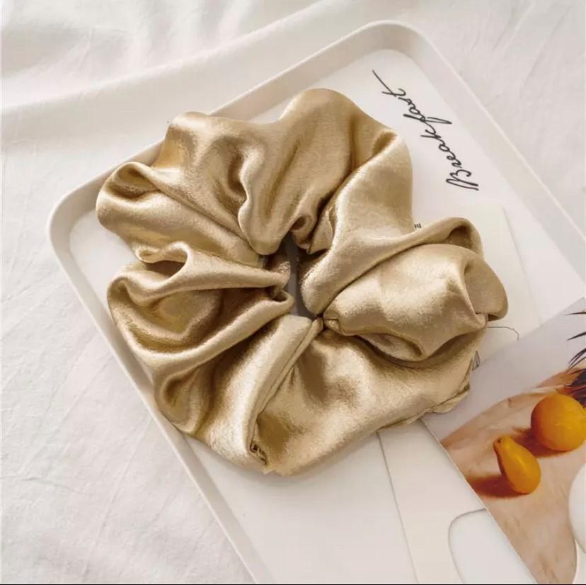 Oversized Raw Silk Scrunchie Hair Accessories HAEL XIII