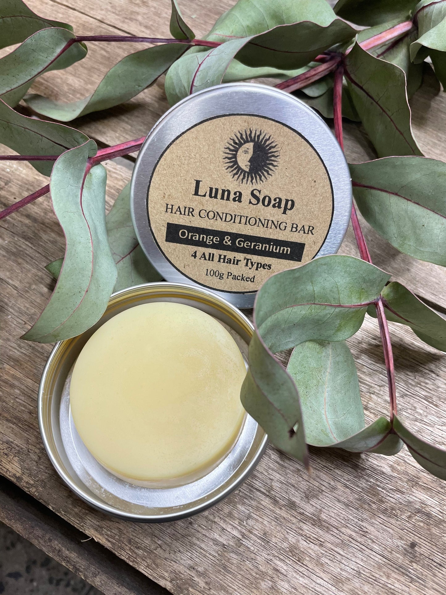 Hair Conditioning Bar- Geranium & Sweet Orange Skincare Luna Soap
