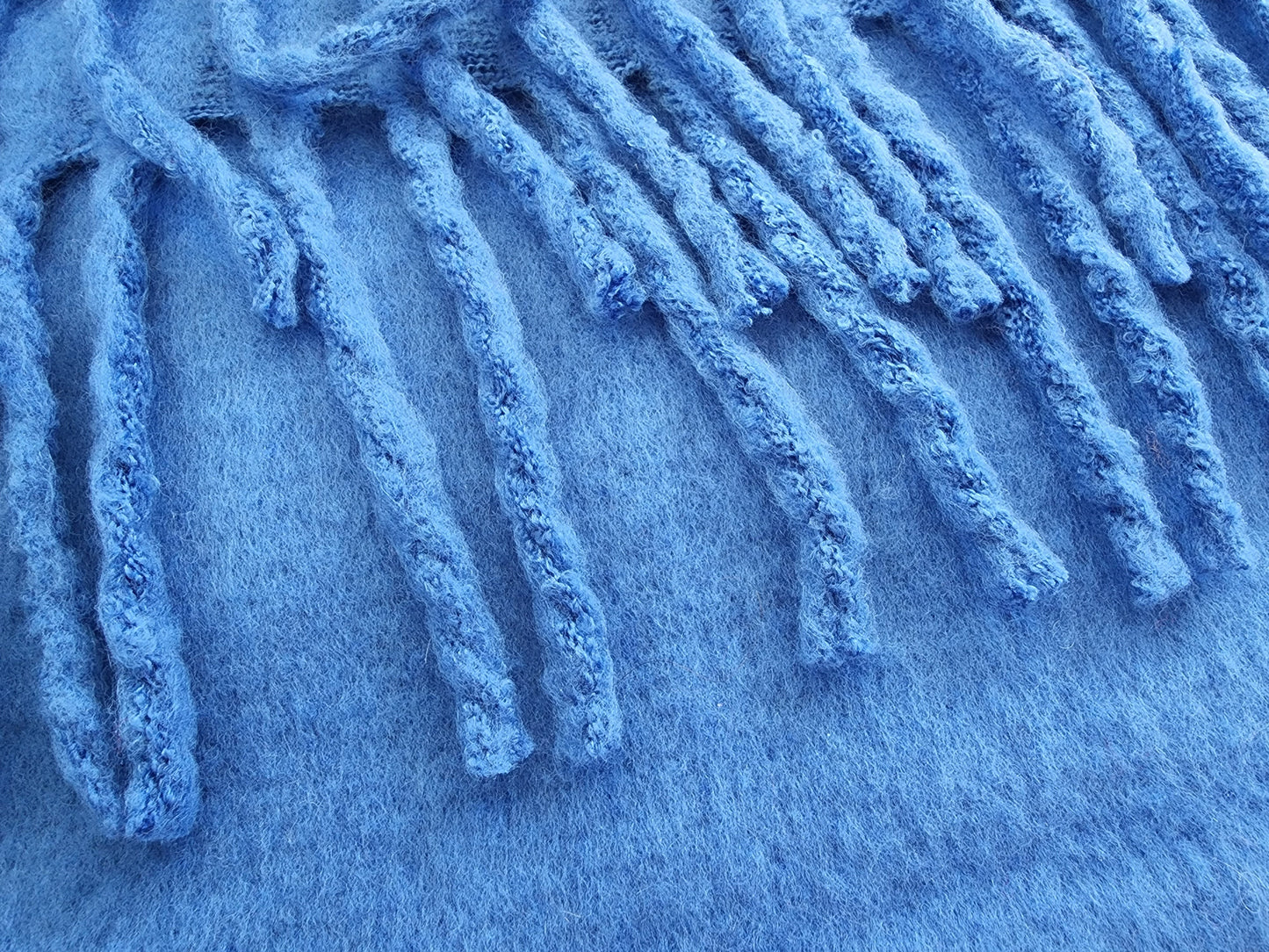 Codie Chunky Plaid Knit Scarf - Blue Scarf HAEL XIII