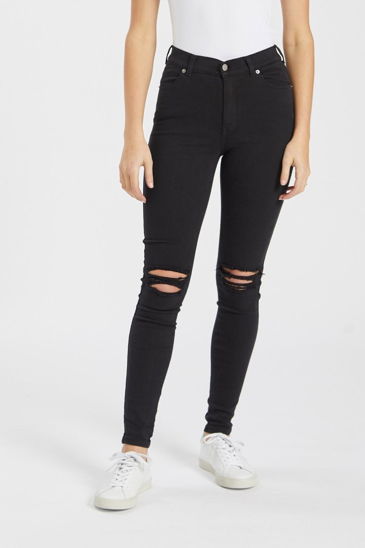 Lexy Jeans Black Ripped Knees Jeans Dr Denim