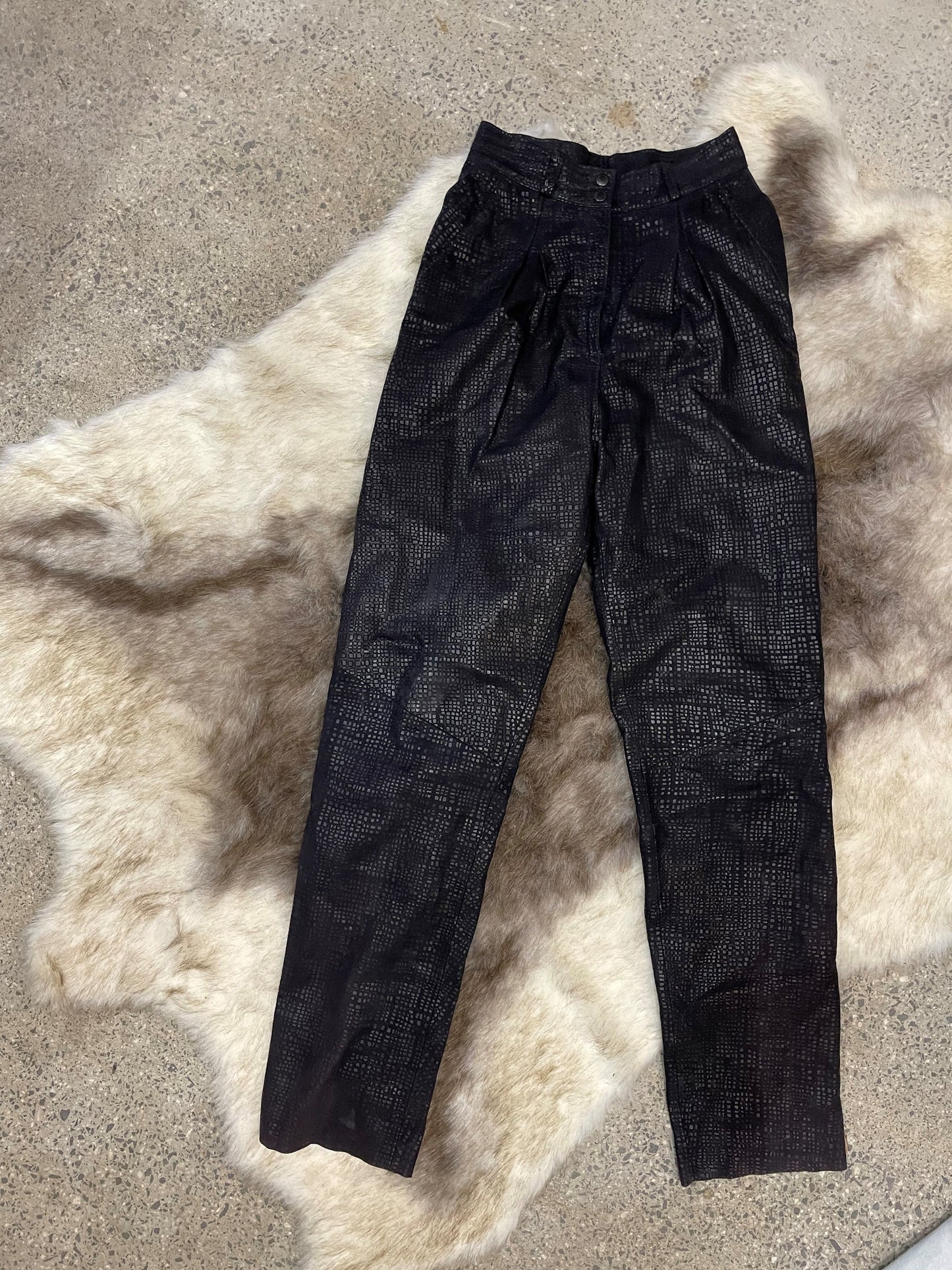 Genuine 80's PALAZZI Leather Pants Vintage Vintage