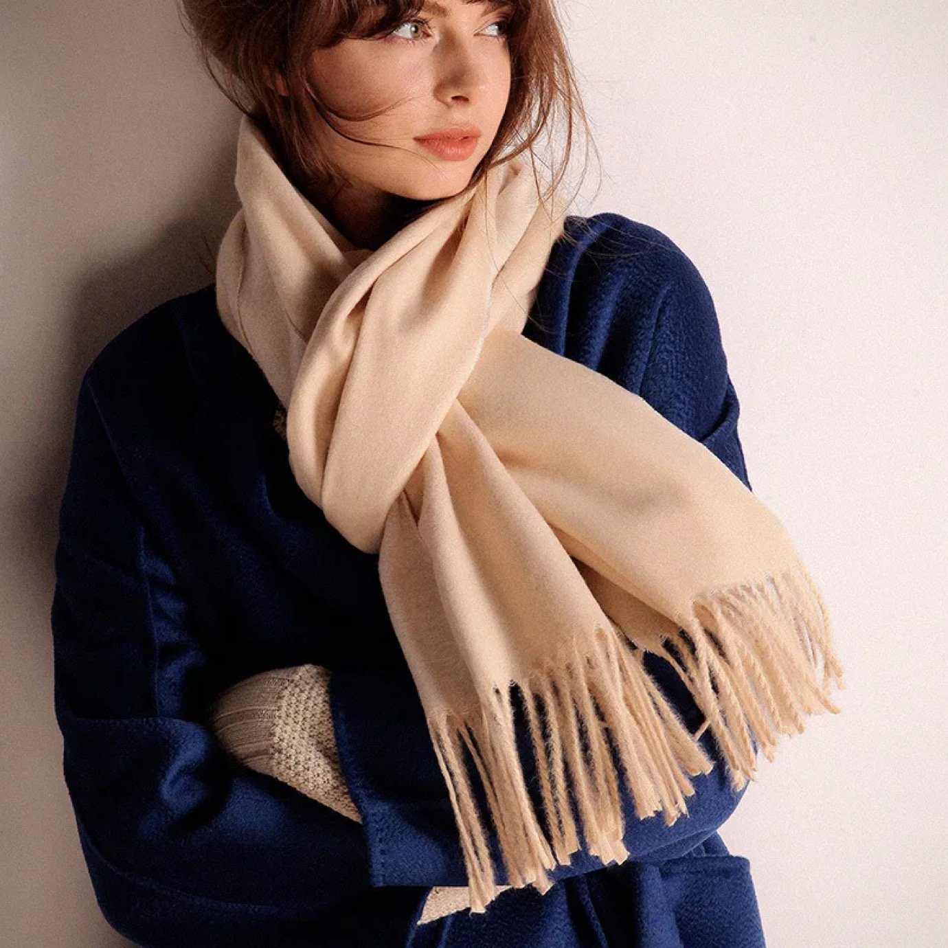 Double Sided Wool Tassel Scarf Scarf HAEL XIII