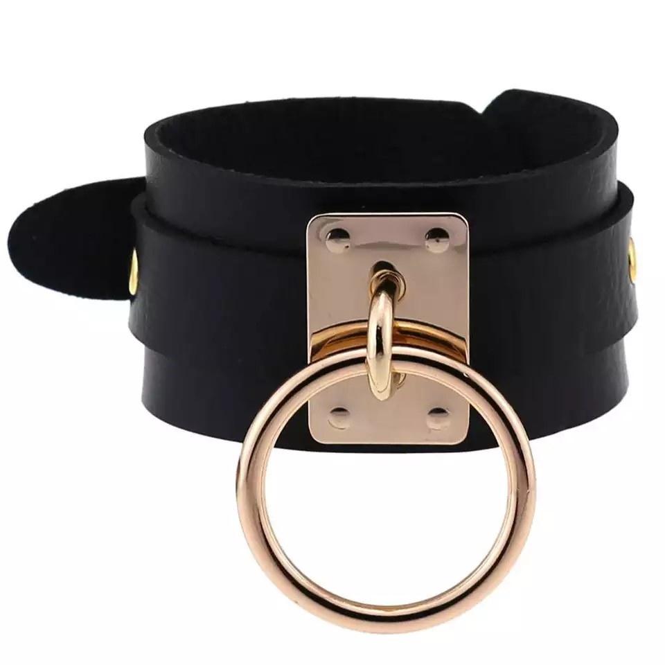 Steampunk Vegan Leather Wrist Cuff Bracelet HAEL XIII