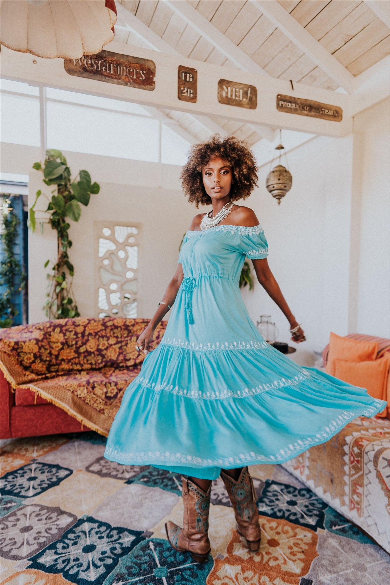 Daydreamer Maxi Dress in Bluebird Dress House Of Skye