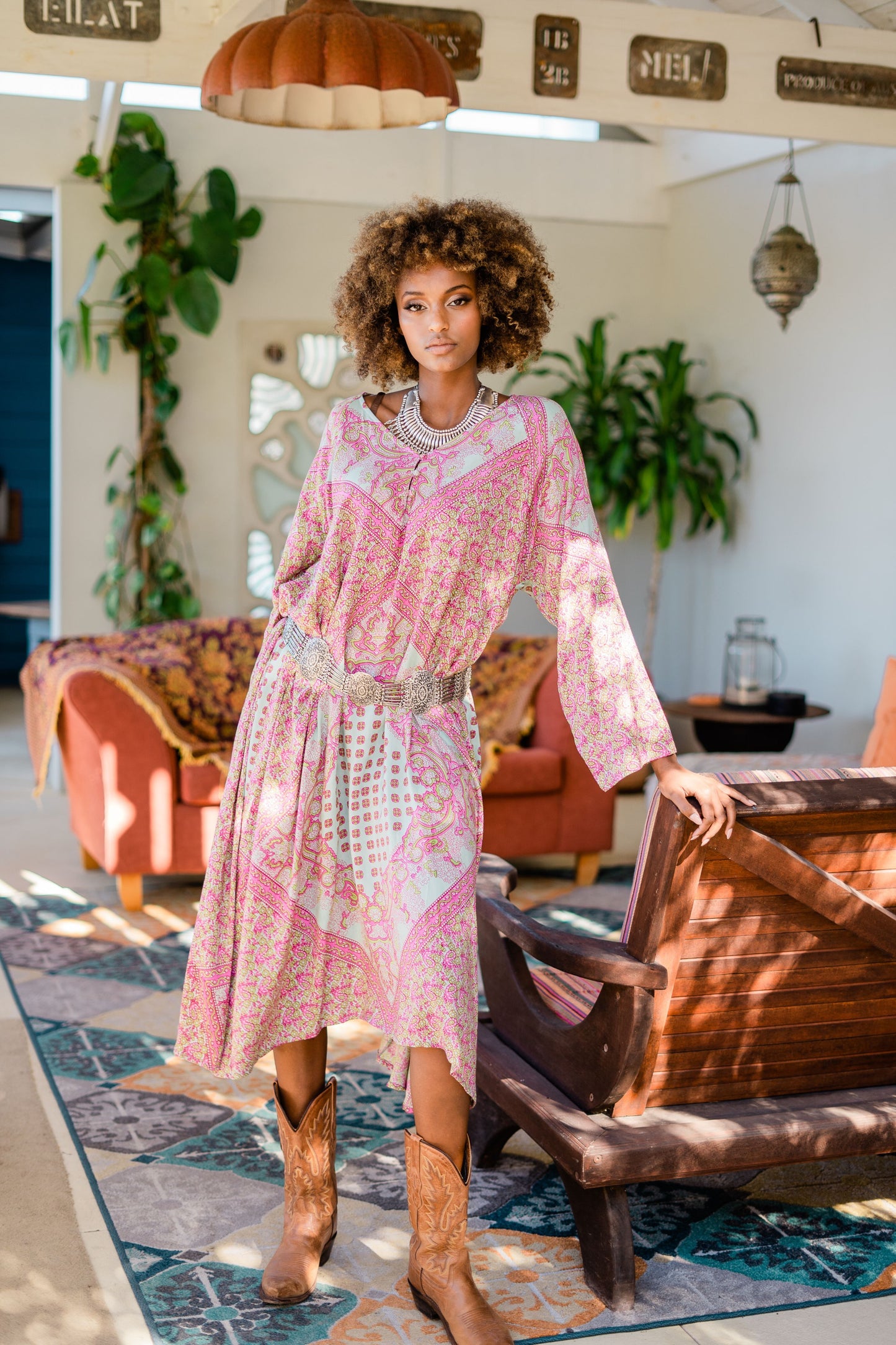 Bohemian Rhapsody Dress Rose Bloom Dress Little Miss Gypsy
