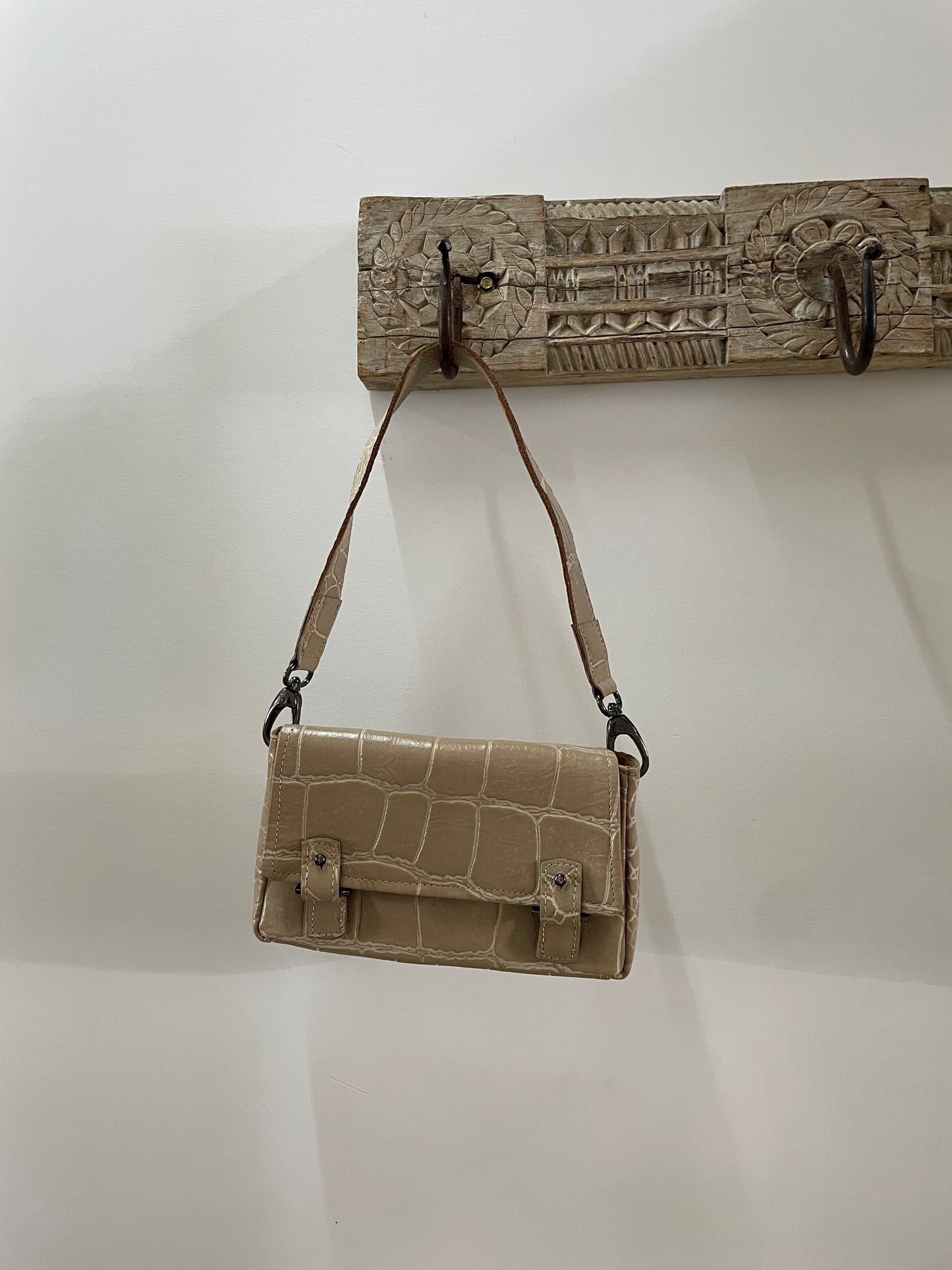 Mini Tan Leather Bag Vintage Vintage