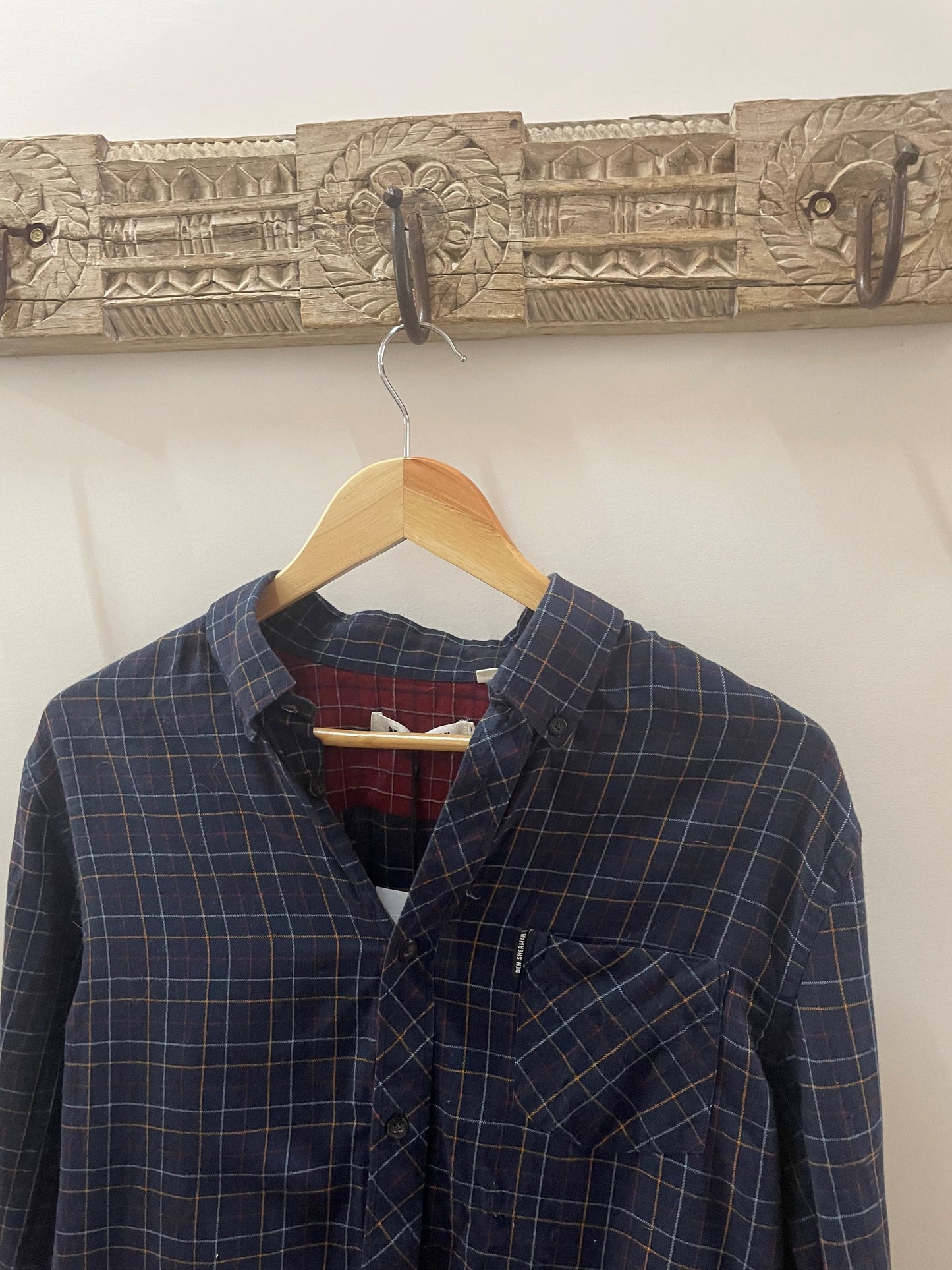 Navy Cotton Shirt by Ben Sherman Vintage Vintage