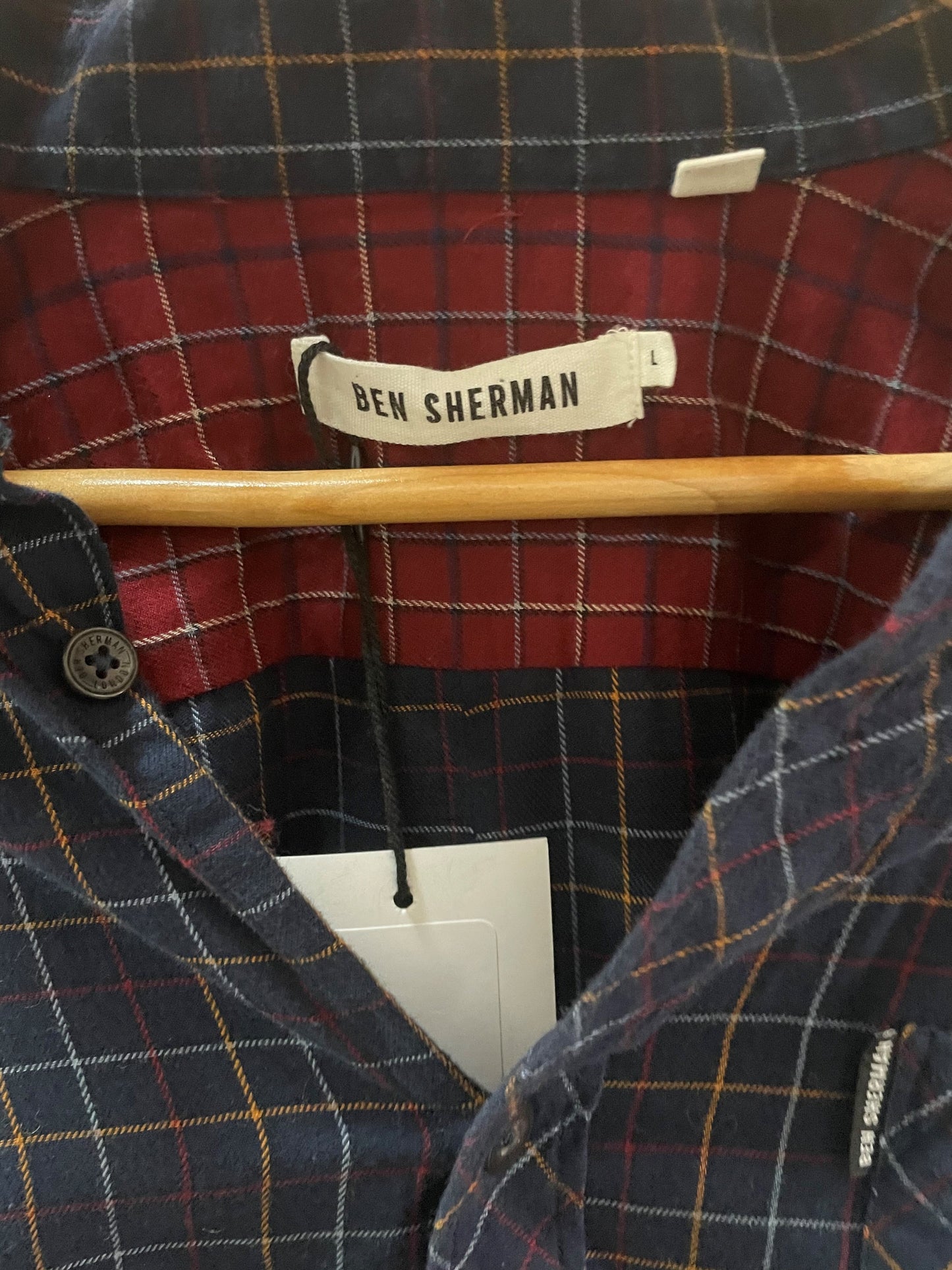 Navy Cotton Shirt by Ben Sherman Vintage Vintage