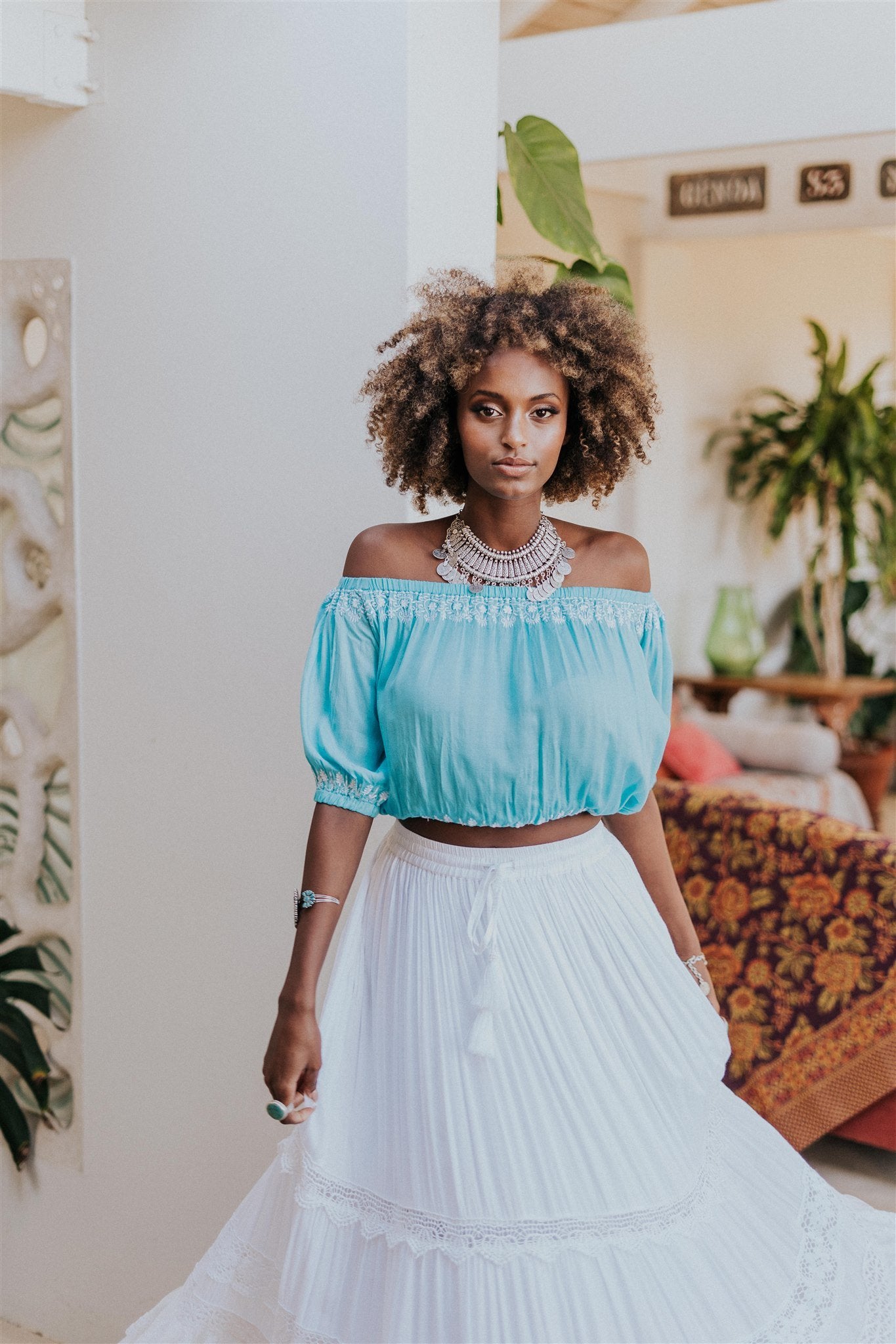 Daydream Blouse in Bluebird Top House Of Skye