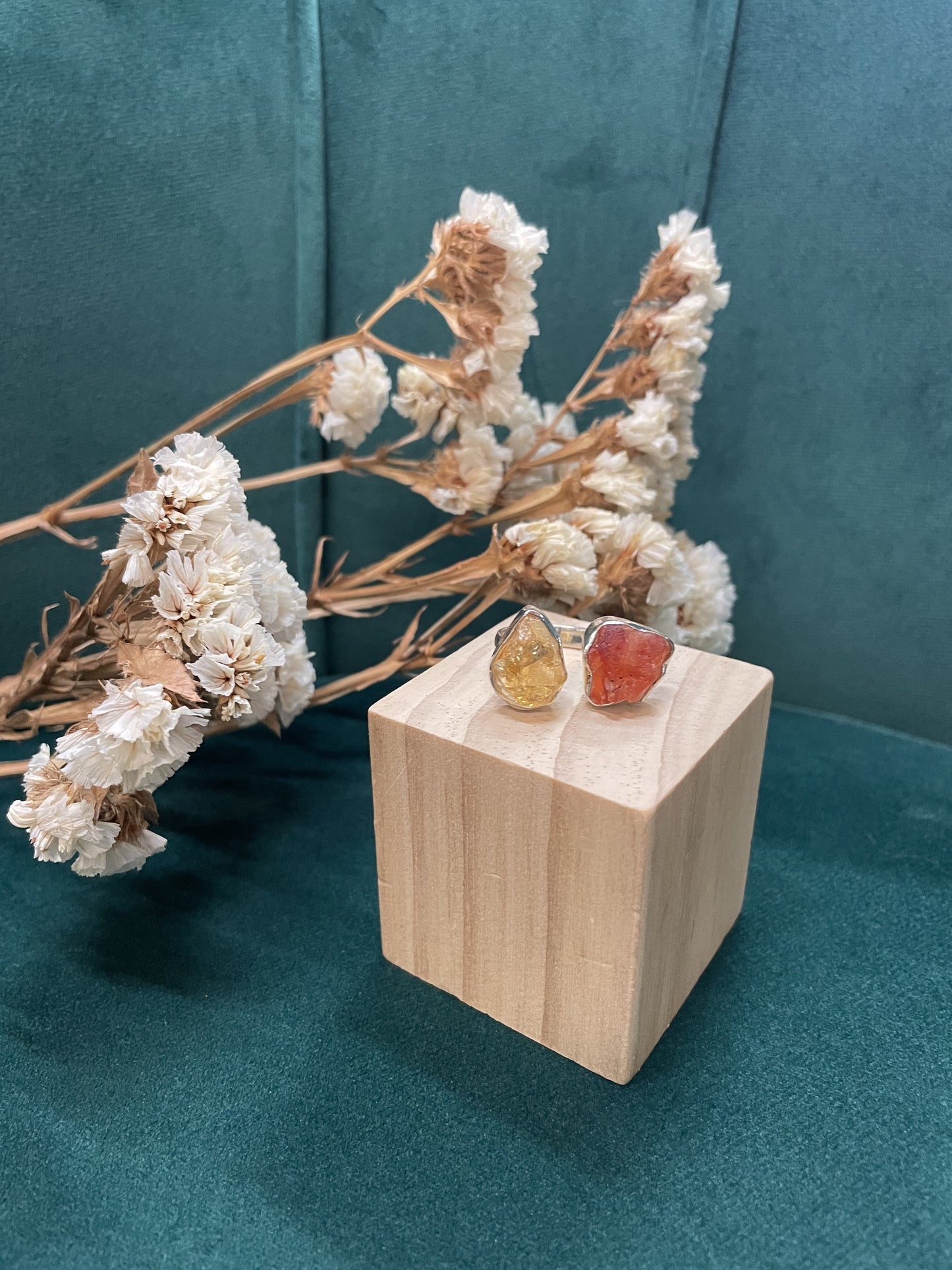 Carnelian & Citrine Sterling Ring Jewellery fossick