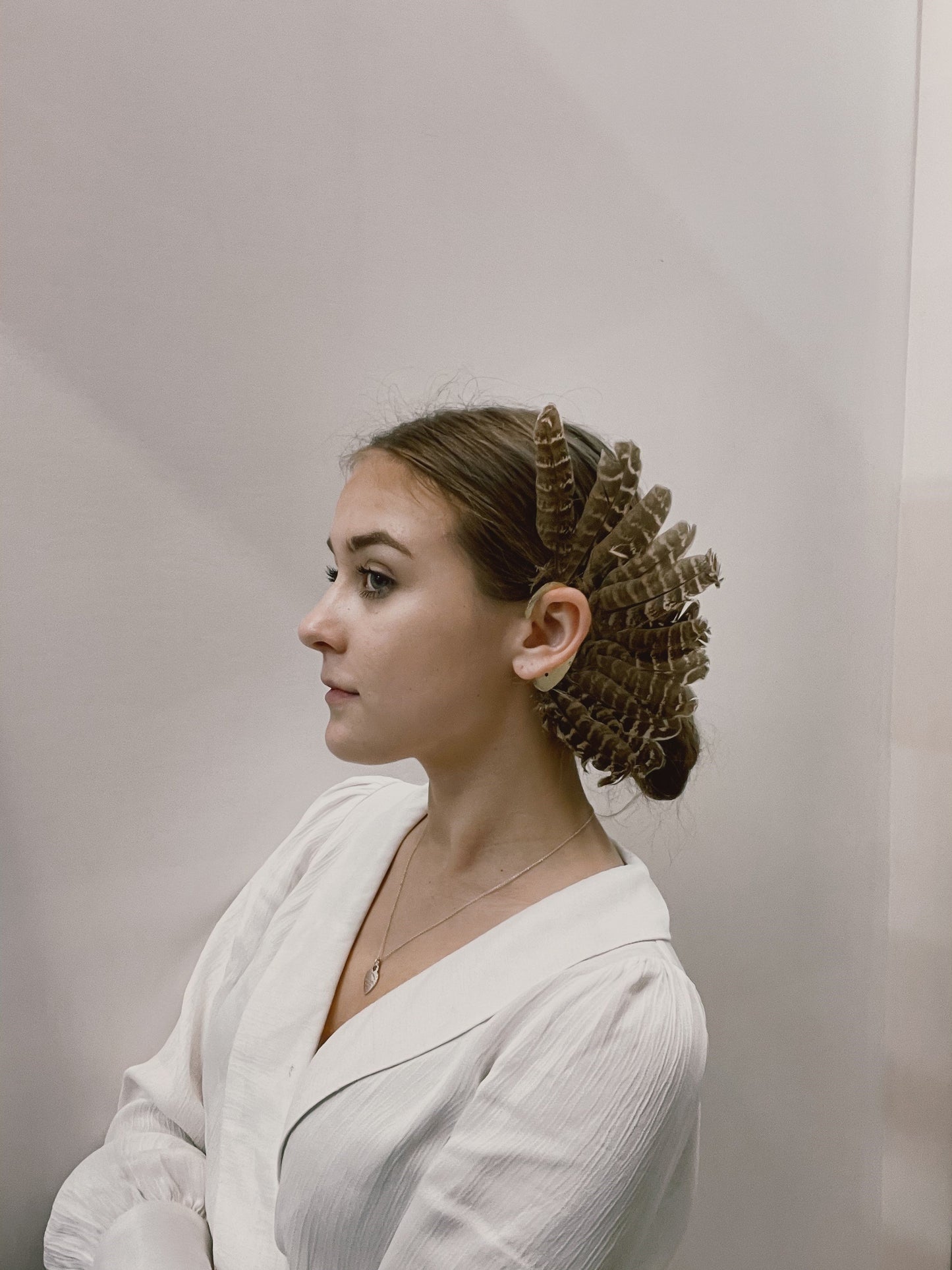 Ingrid Feather Ear Cuff Earring HAEL XIII