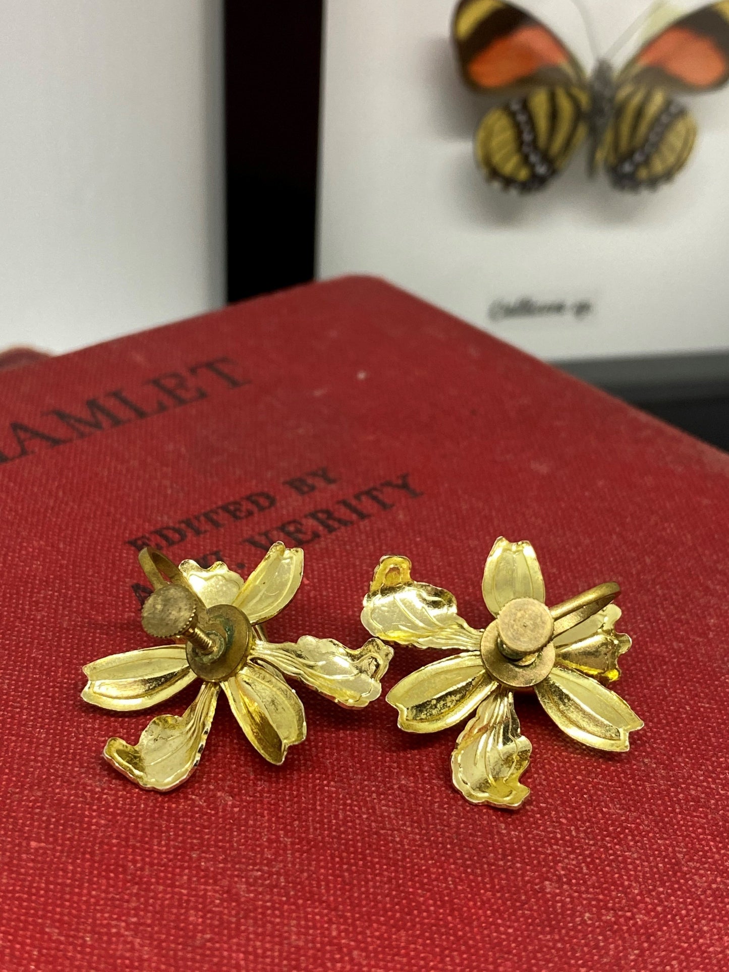 Orchid earrings Vintage Vintage