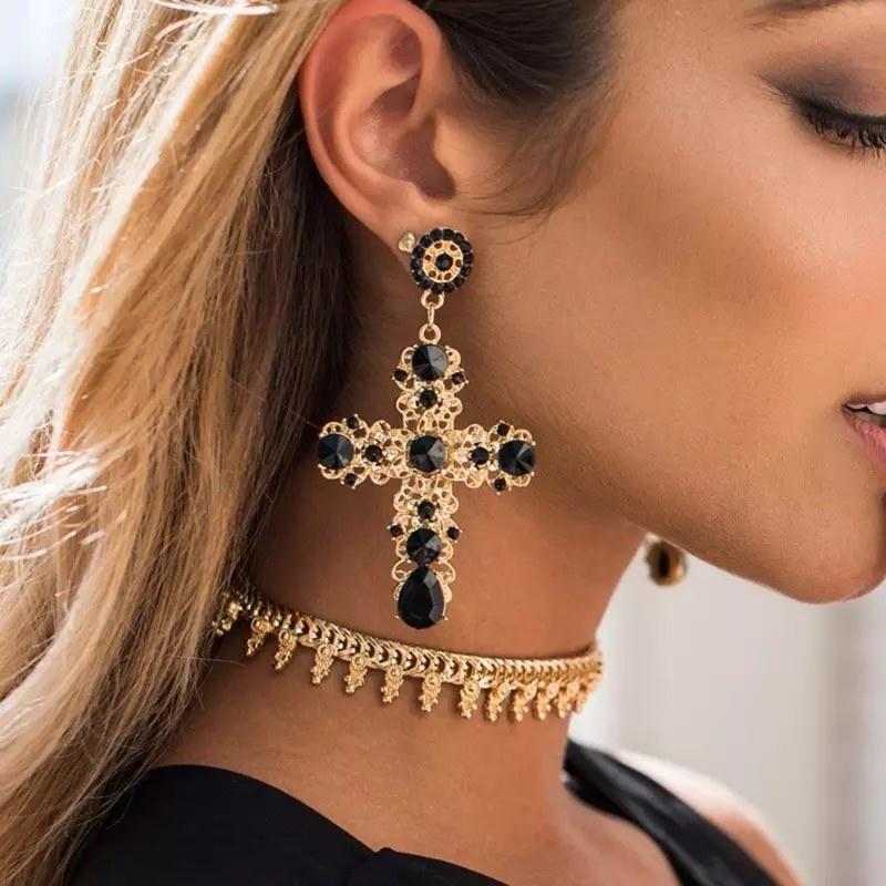 Baroque Cross earrings Earring HAEL XIII