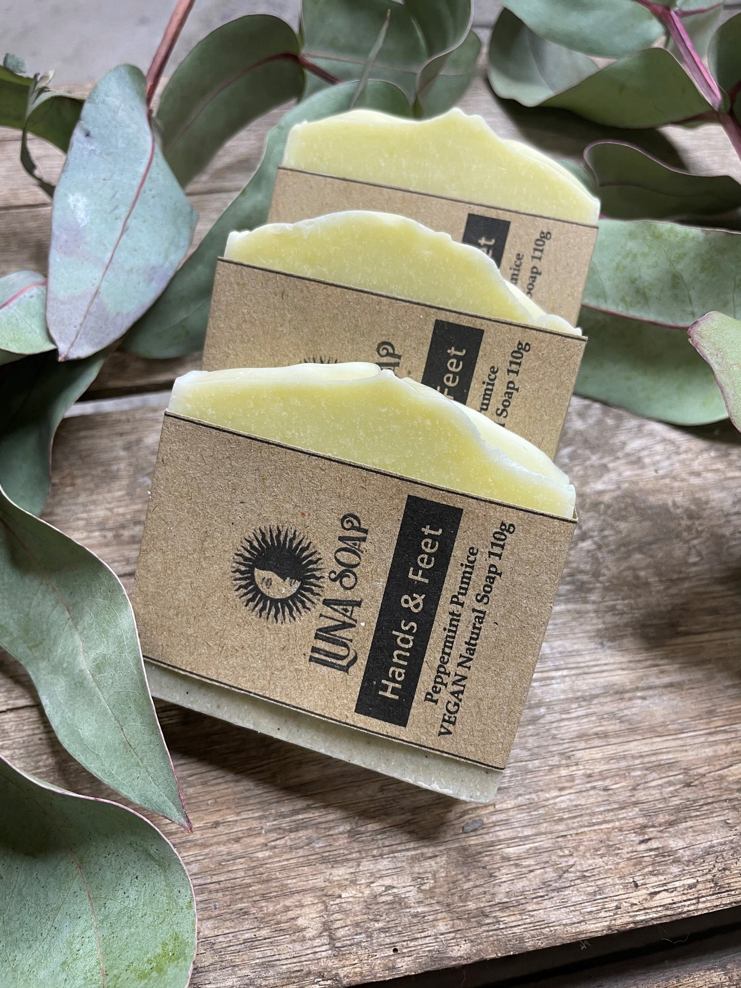 Hands & Feet Peppermint – Pumice bar soap 110g Skincare Luna Soap