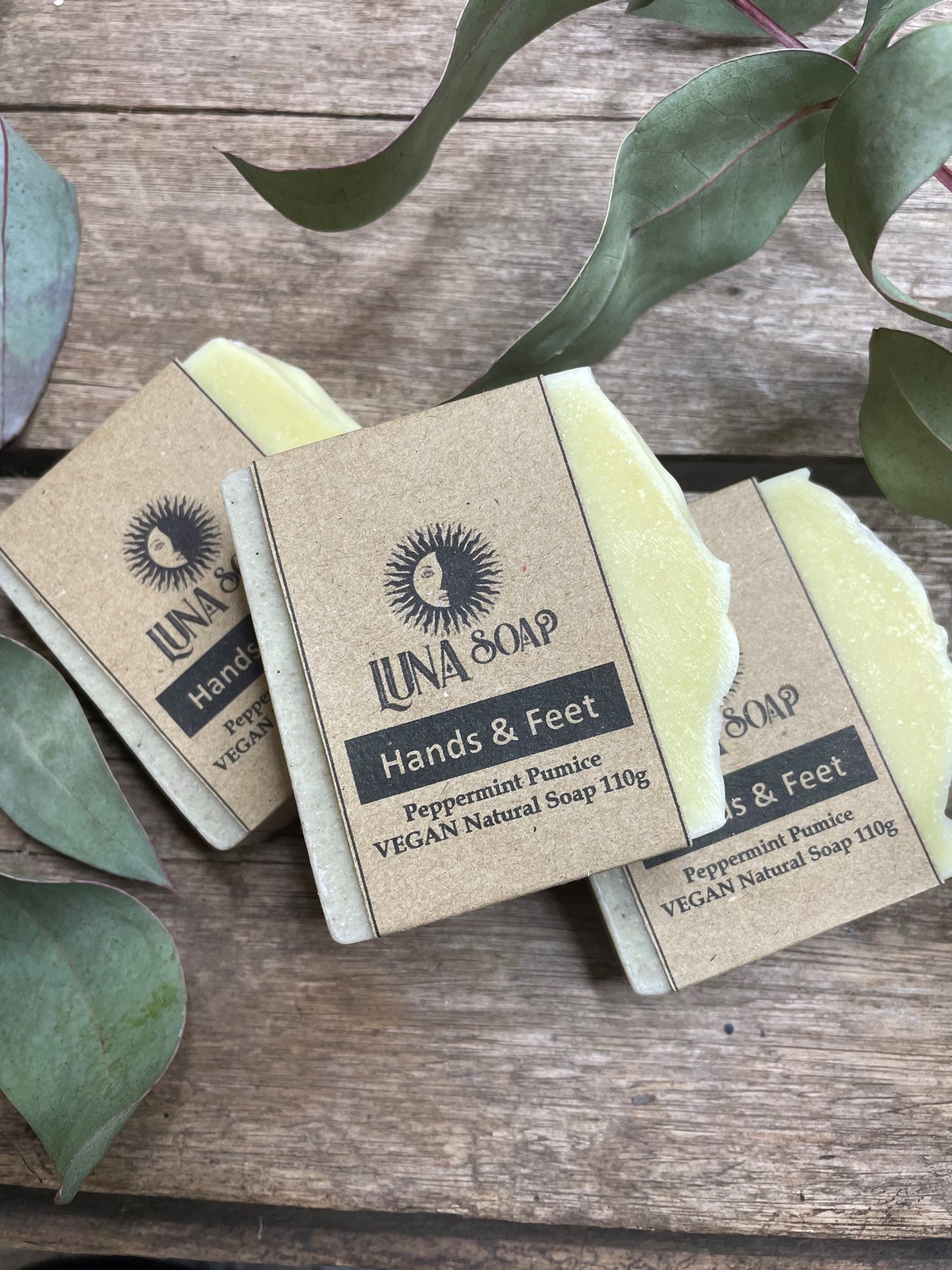 Hands & Feet Peppermint – Pumice bar soap 110g Skincare Luna Soap