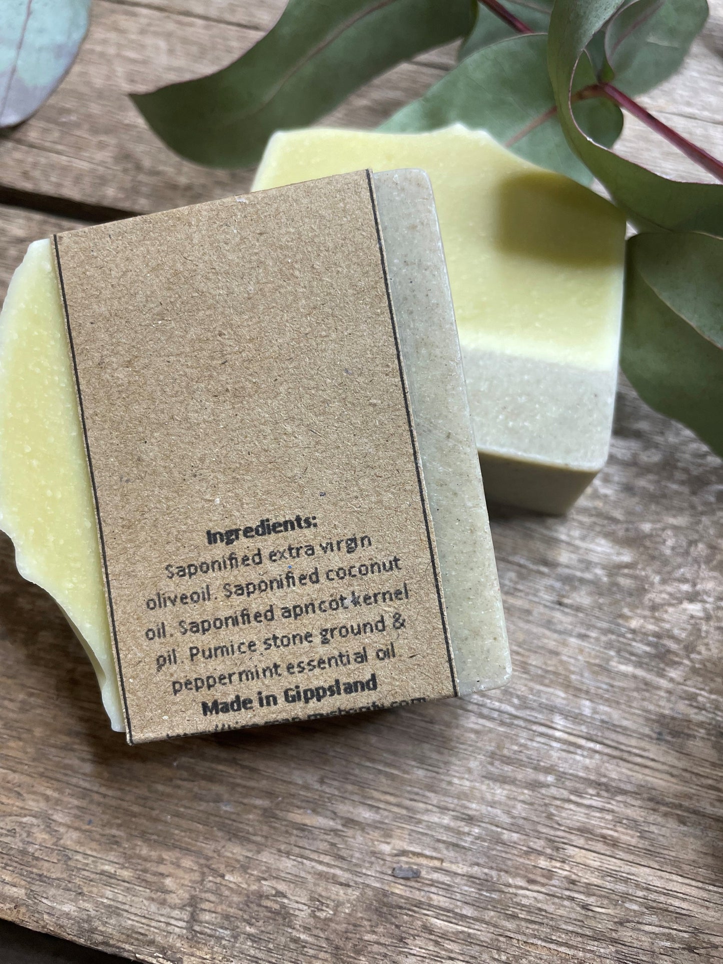 Hands & Feet Peppermint – Pumice bar soap 110g Skincare Luna Soap