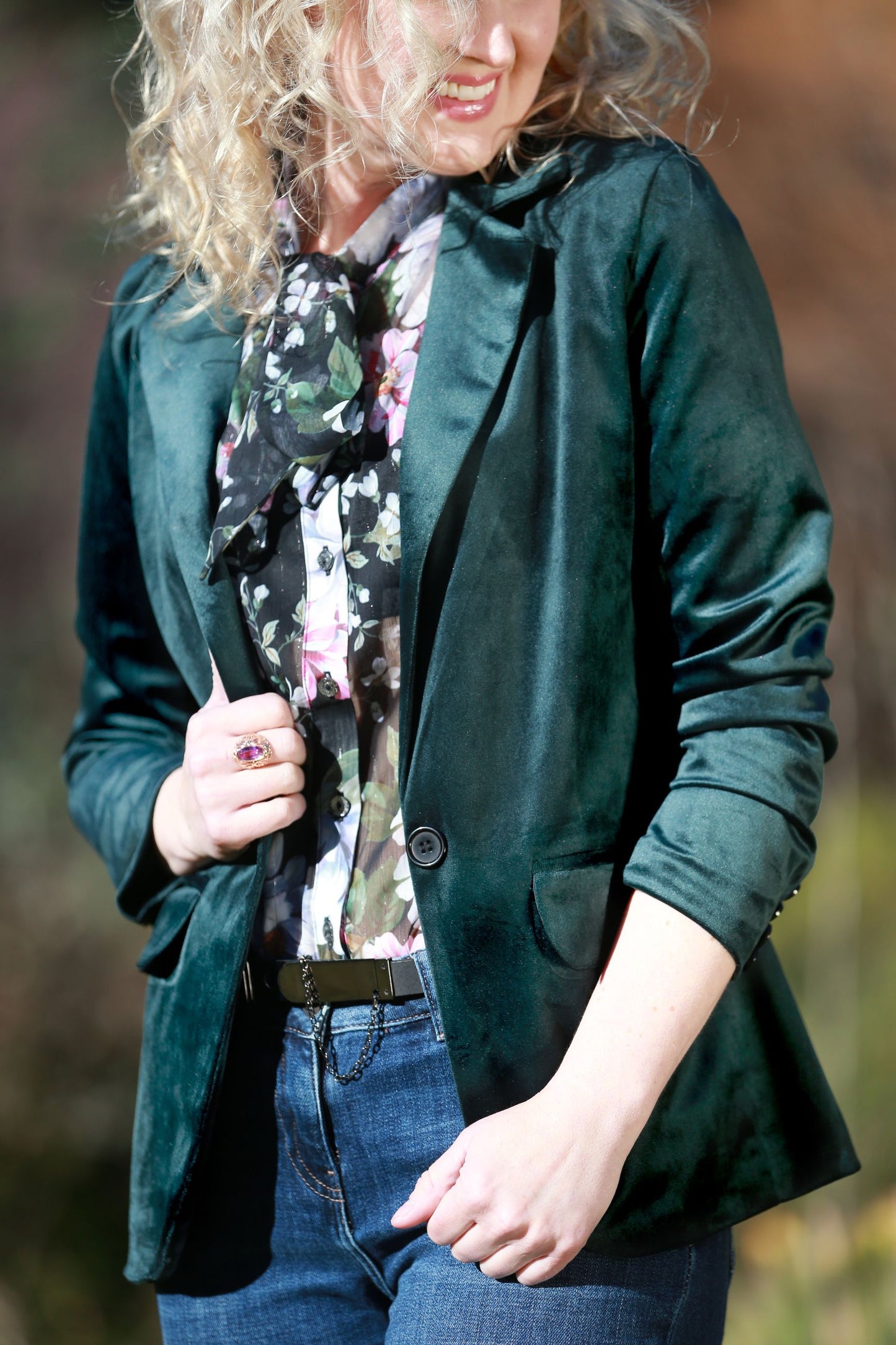 The Velvet Blazer Jacket HAEL XIII Emerald M