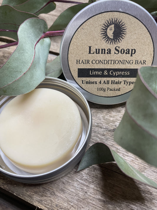 Hair Conditioning Bar- Unisex Lime, Cypress & Geranium Skincare Luna Soap 