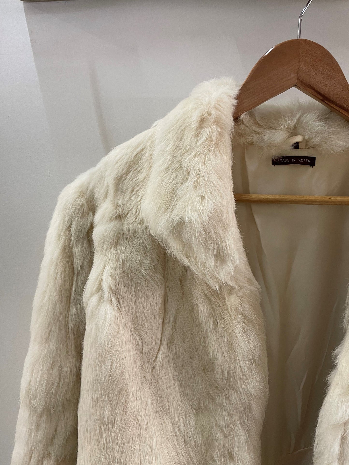 White Lapin Fur Coat Vintage Vintage