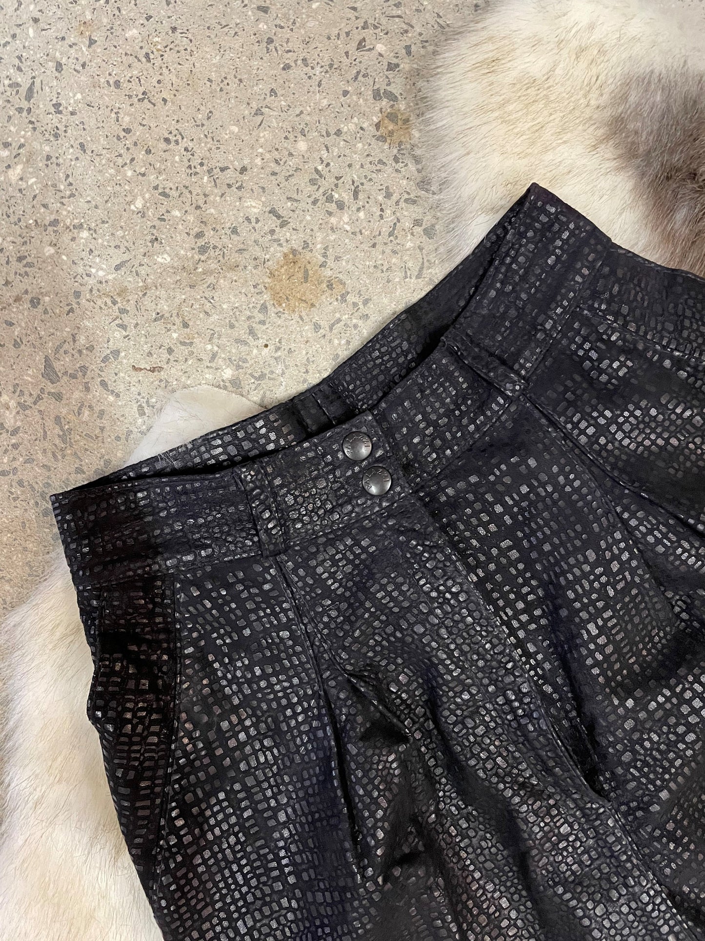 Genuine 80's PALAZZI Leather Pants Vintage Vintage