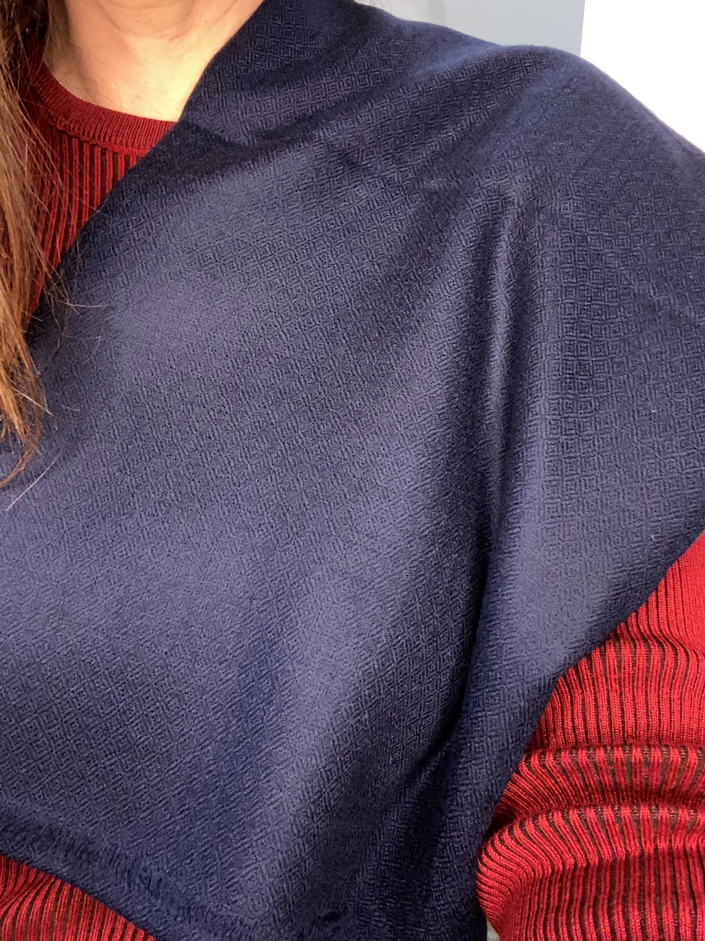Pure Indian Pashmina Scarf Not specified Royal Blue 100% Indian Pashmina