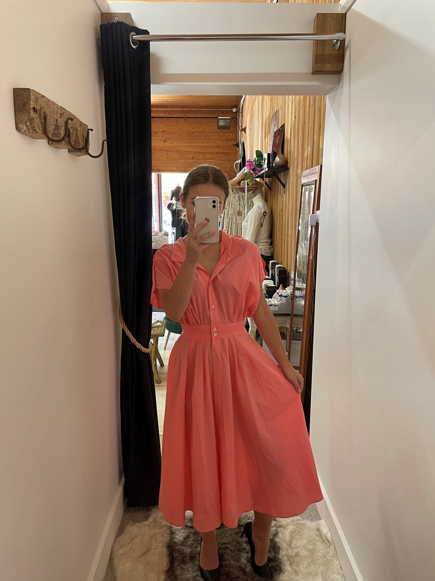 Watermelon Pink 60s Dress Vintage Vintage