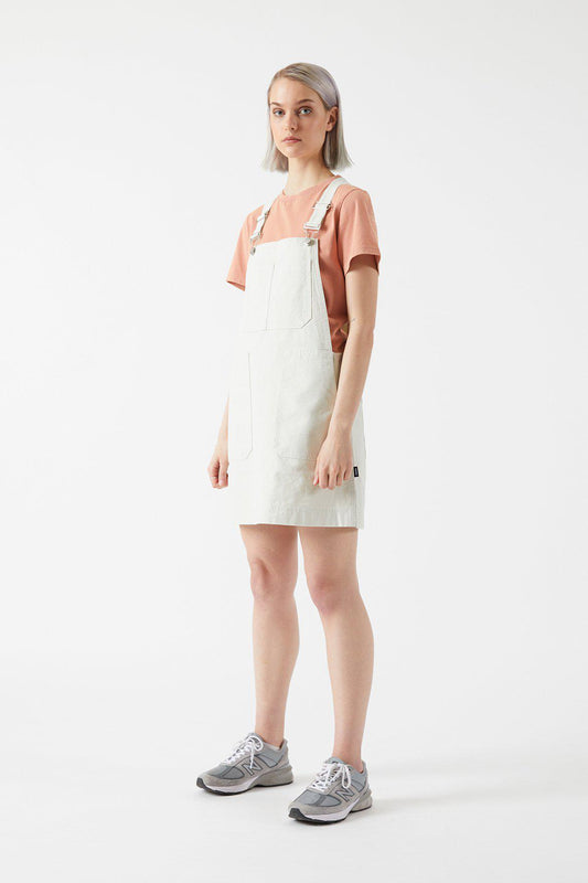 Jade Pinafore Dress - Ecru Dress Dr Denim 