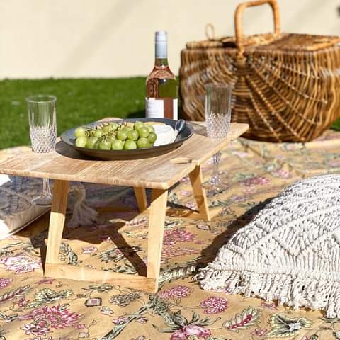 Garden Party Daisy Picnic Blanket – Amber Gold Homewares House Of Skye 