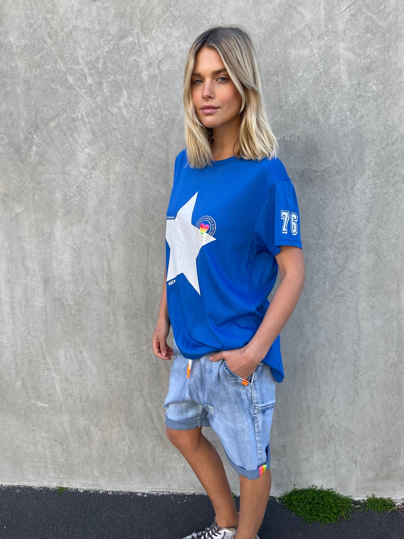 SUMMER STAR TEE - ROYAL BLUE T-Shirt Hammill & Co 
