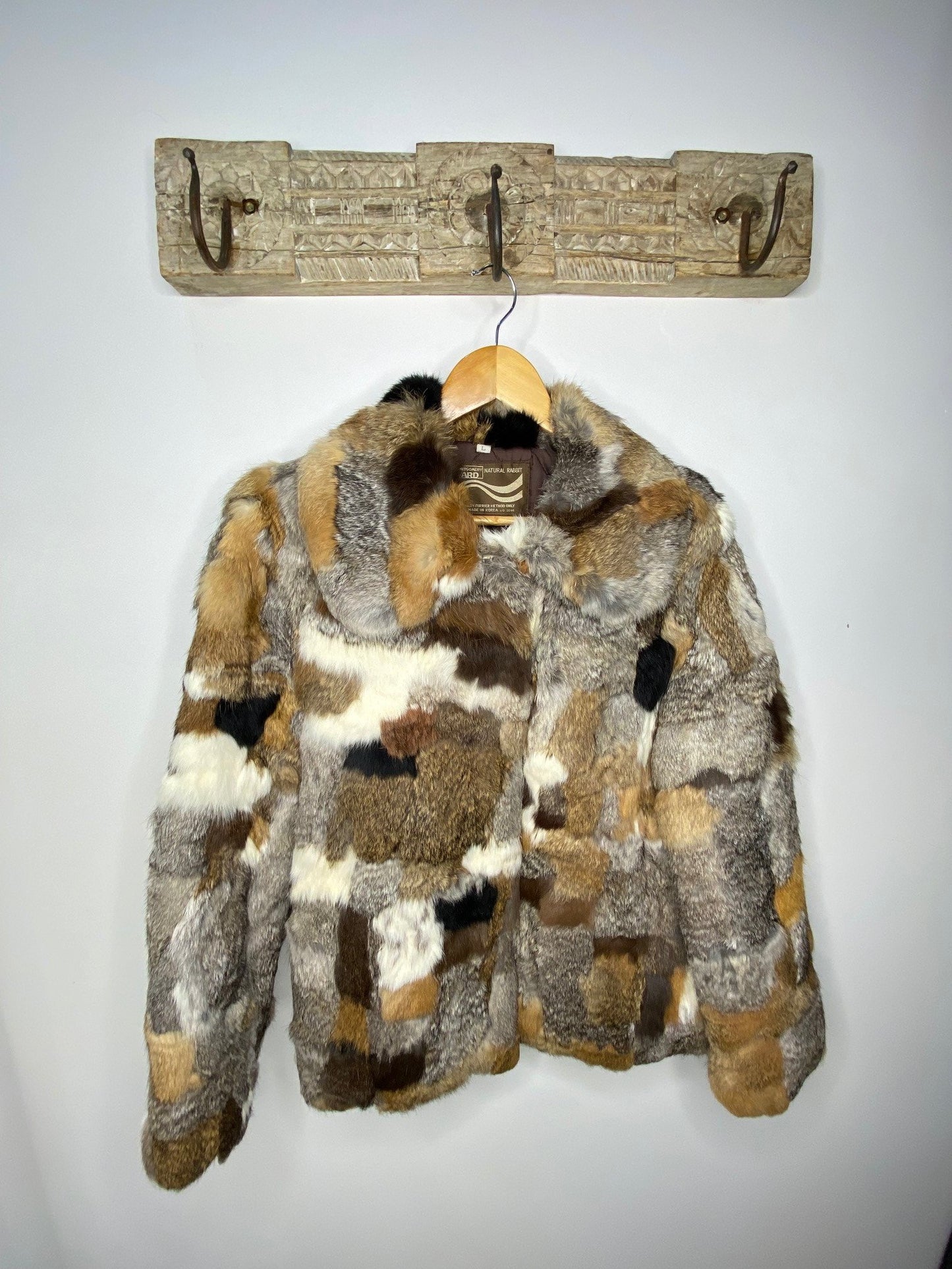 Montgomery Ward Genuine 70's Patchwork Fur Jacket Vintage Vintage 