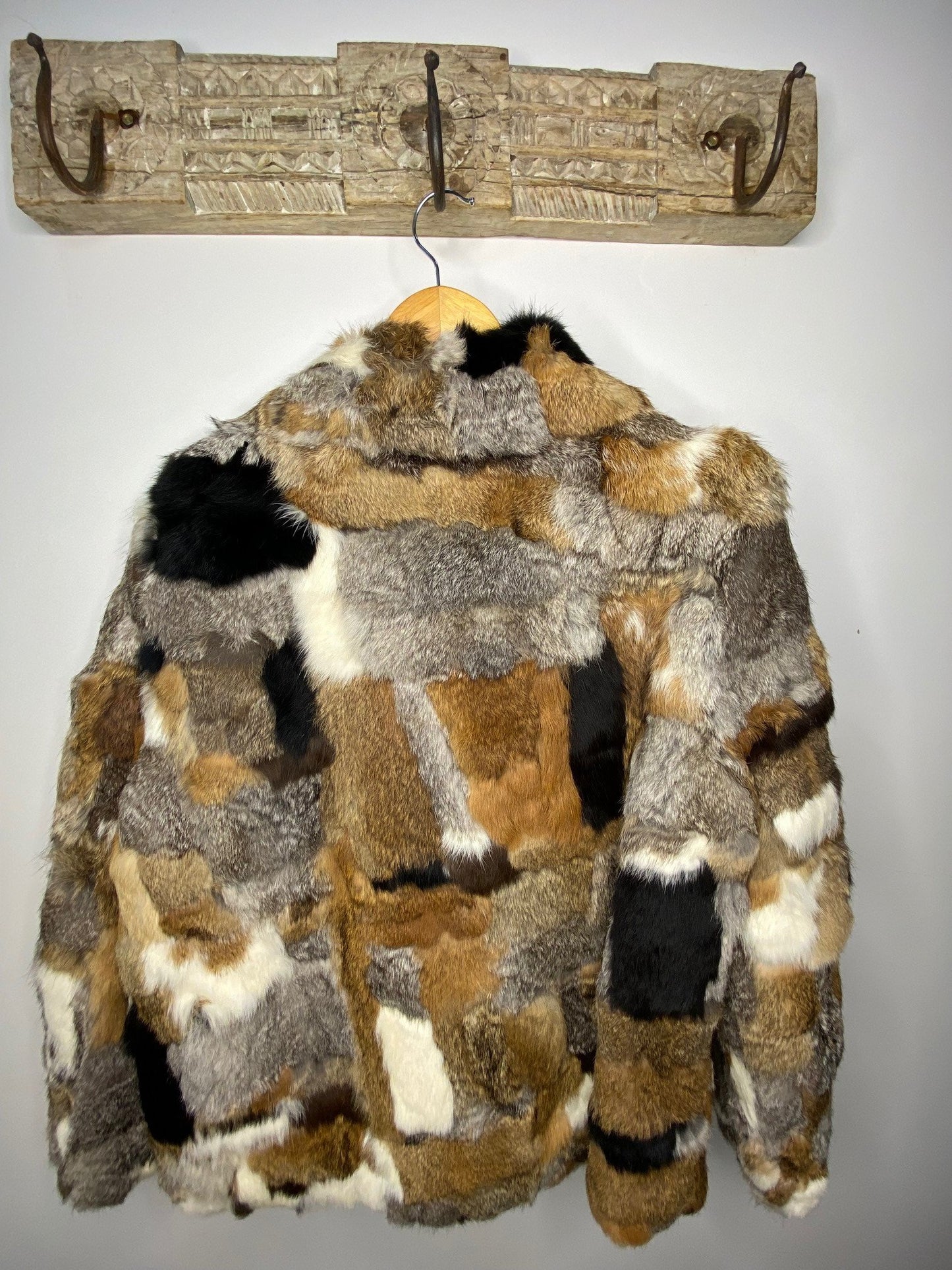 Montgomery Ward Genuine 70's Patchwork Fur Jacket Vintage Vintage 