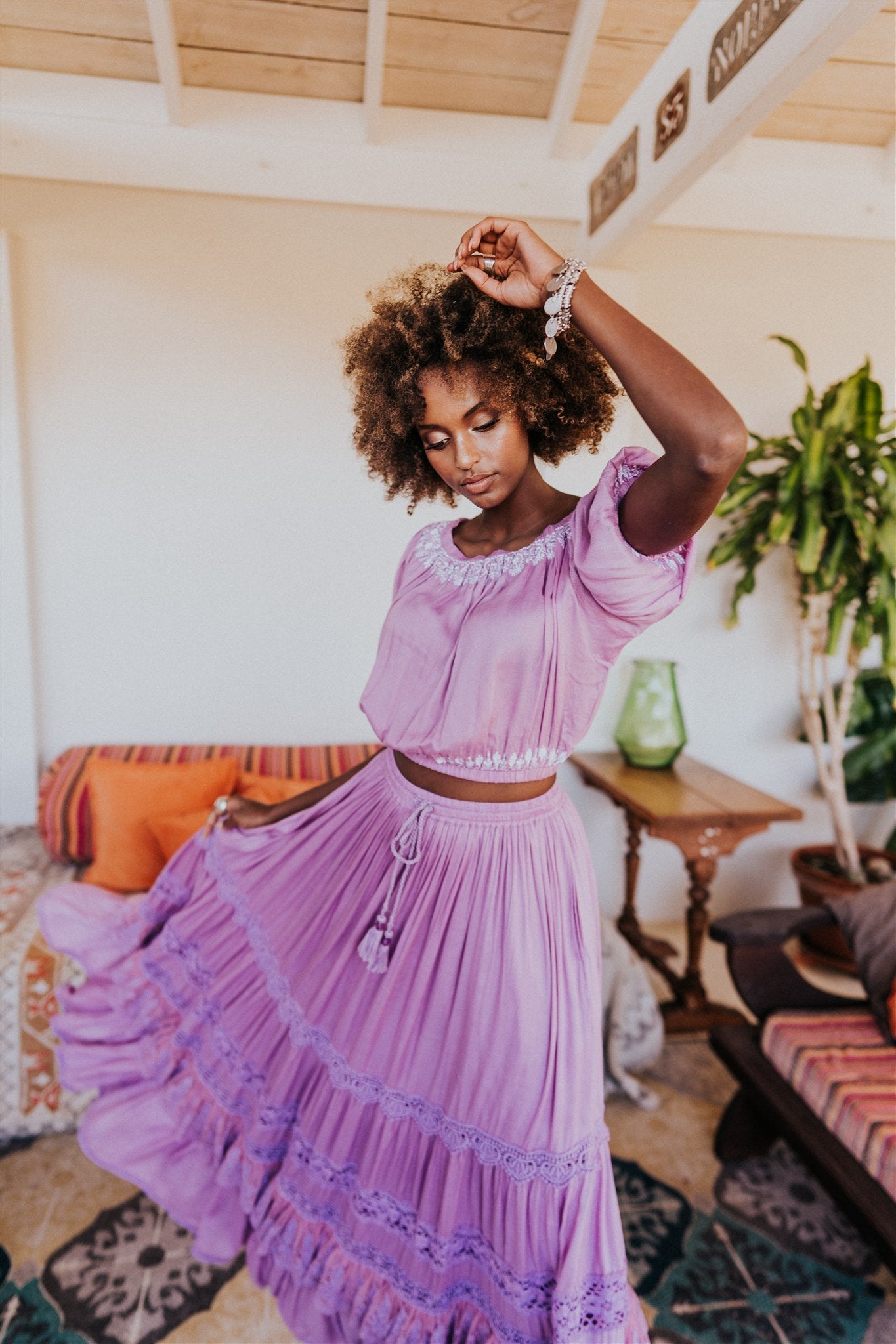 Daydream Blouse in Lavender Top House Of Skye 