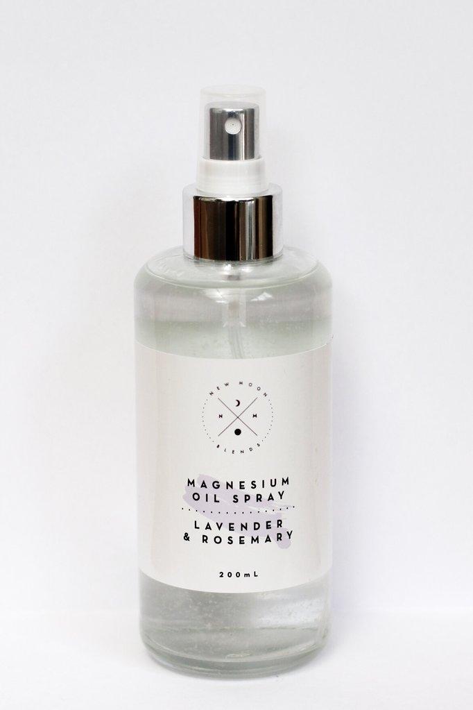 Lavendar & Rosemary Magnesium Spray Skincare New Moon Blends 