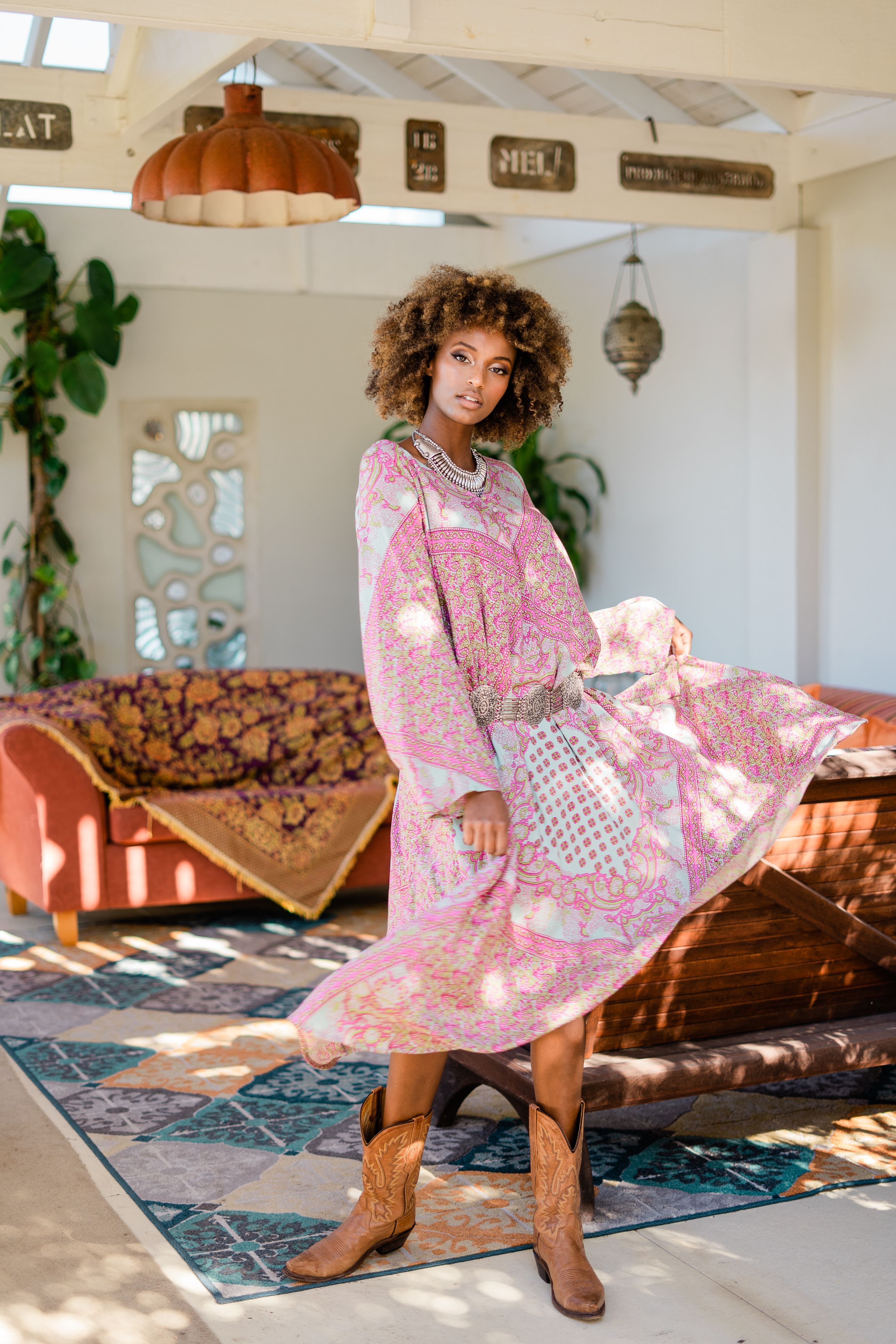 bohemian rhapsody dress Bohemian Rhapsody Caftan Dress XS-M OMNIA