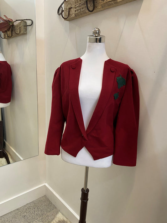 Red Wool Jacket Vintage Vintage 