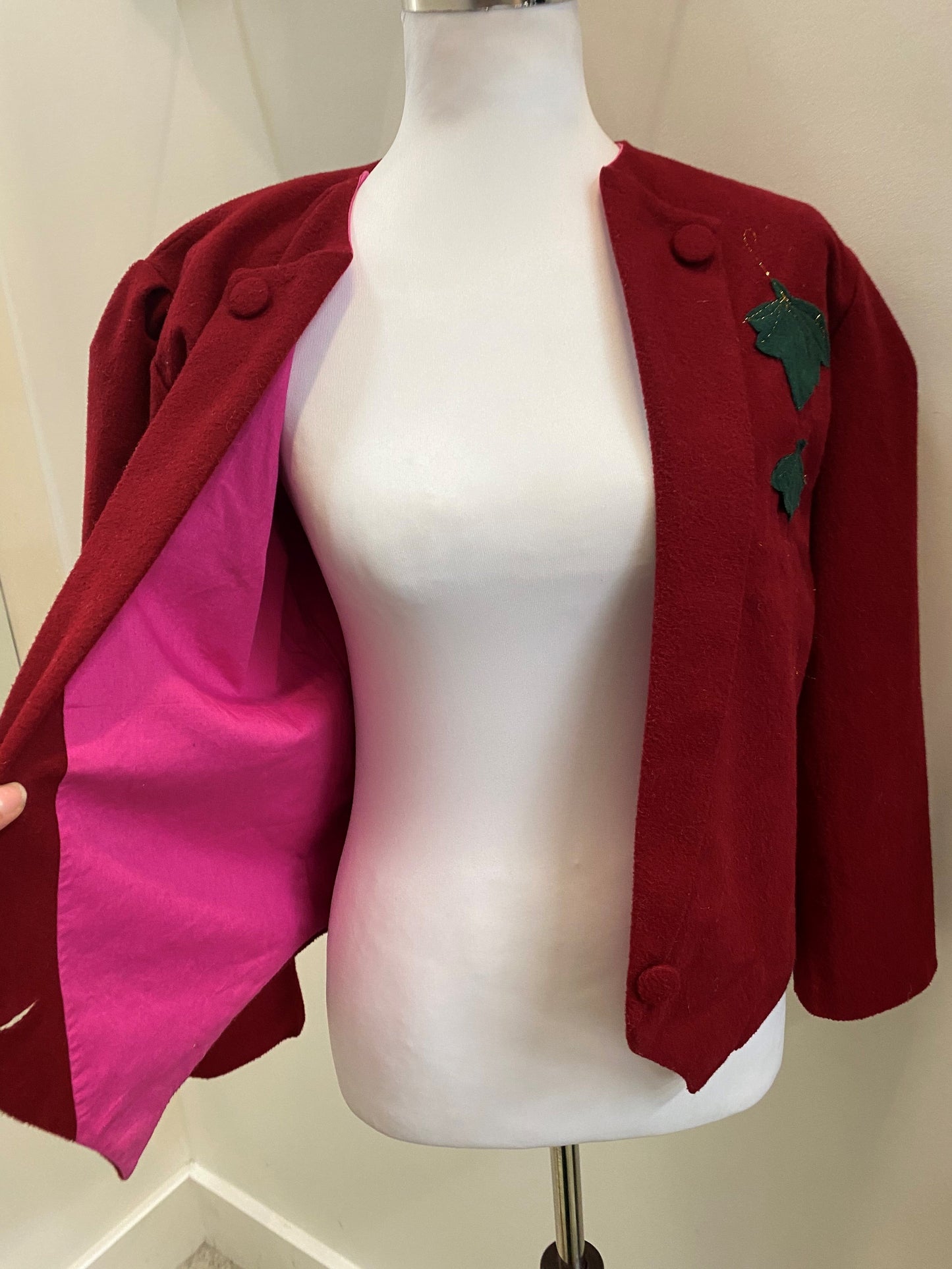 Red Wool Jacket Vintage Vintage 