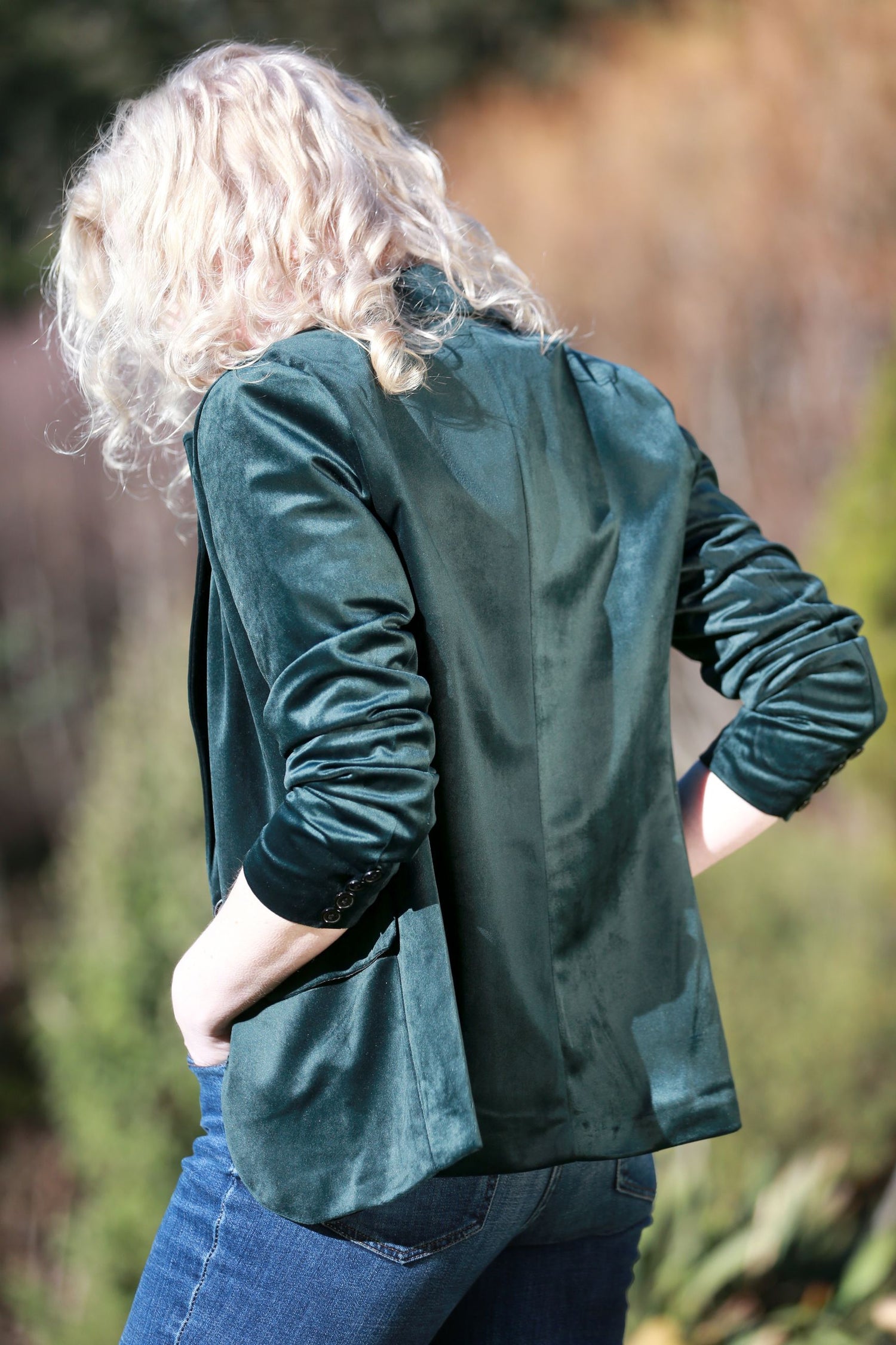 The Velvet Blazer Jacket HAEL XIII Emerald S 