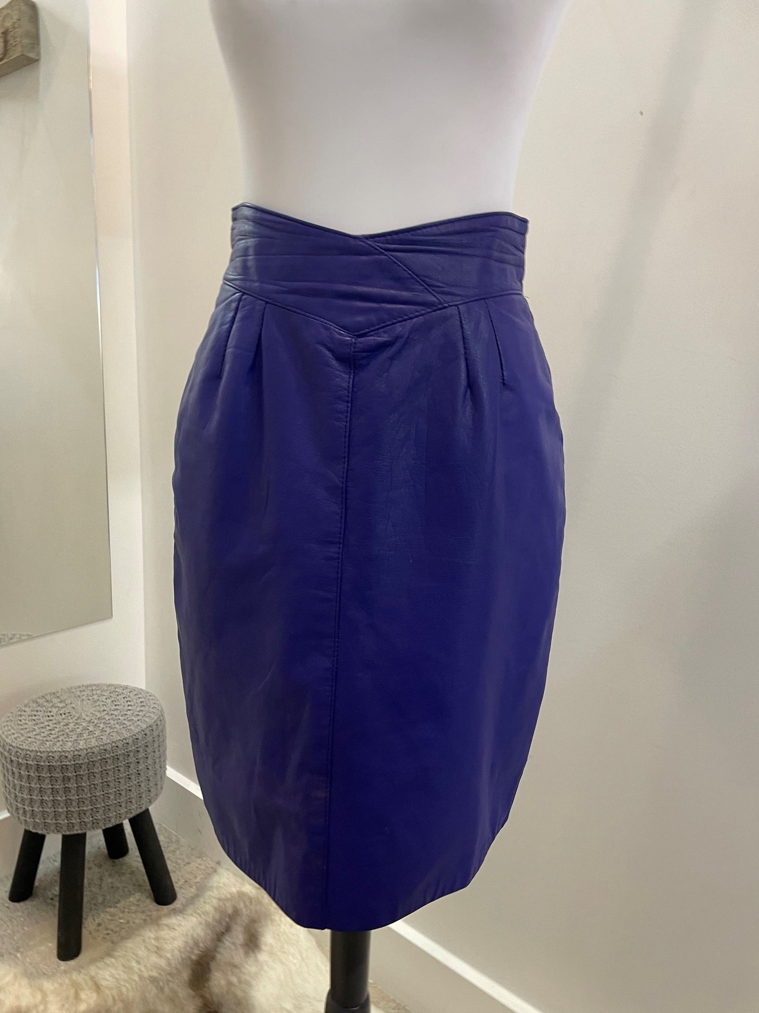 Vintage 80s Genuine Purple Leather Skirt and Jacket Vintage Vintage 