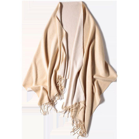 Double Sided Wool Tassel Scarf Scarf HAEL XIII 