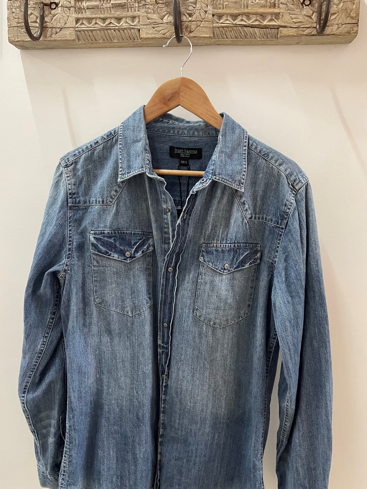 Denim Shacket Vintage Vintage 